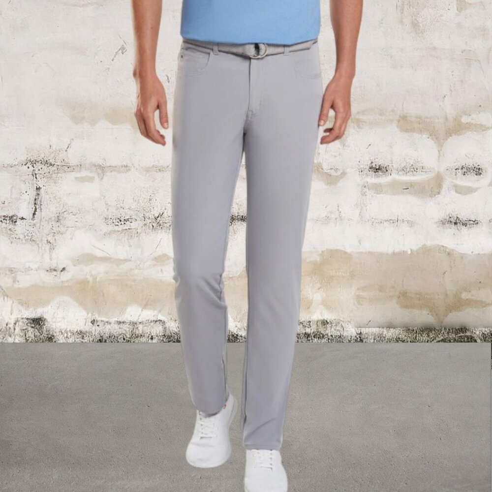 Peter Millar Performance Five-Pocket Pant in Gale Grey Size 38/34